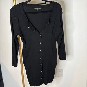 Ribbed black XL cute sweater dress. Almost famous brand worn once.